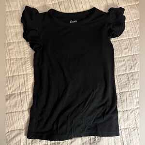 Little Sleepies black flutter sleeve tee